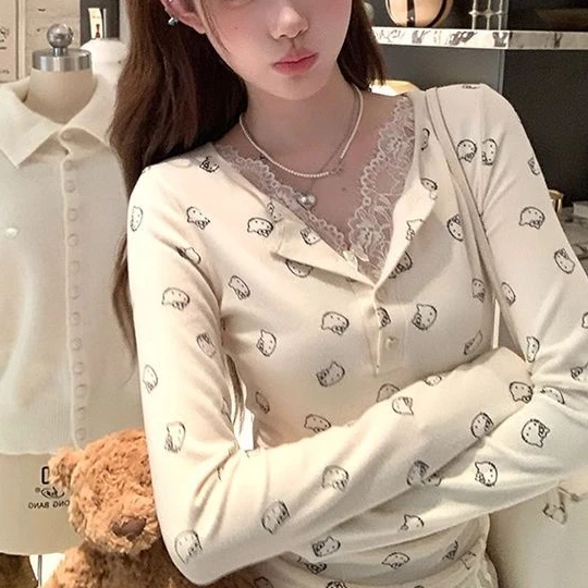 Hello Kitty Long Sleeves Cute Cartoon Printing T-shirt New Spring Autumn Fashion Comfortable Versatile Tops
Hello Kitty Long Sleeves Cute Cartoon Printing T-shirt New Spring Autumn Fashion Comfortable Versatile Tops