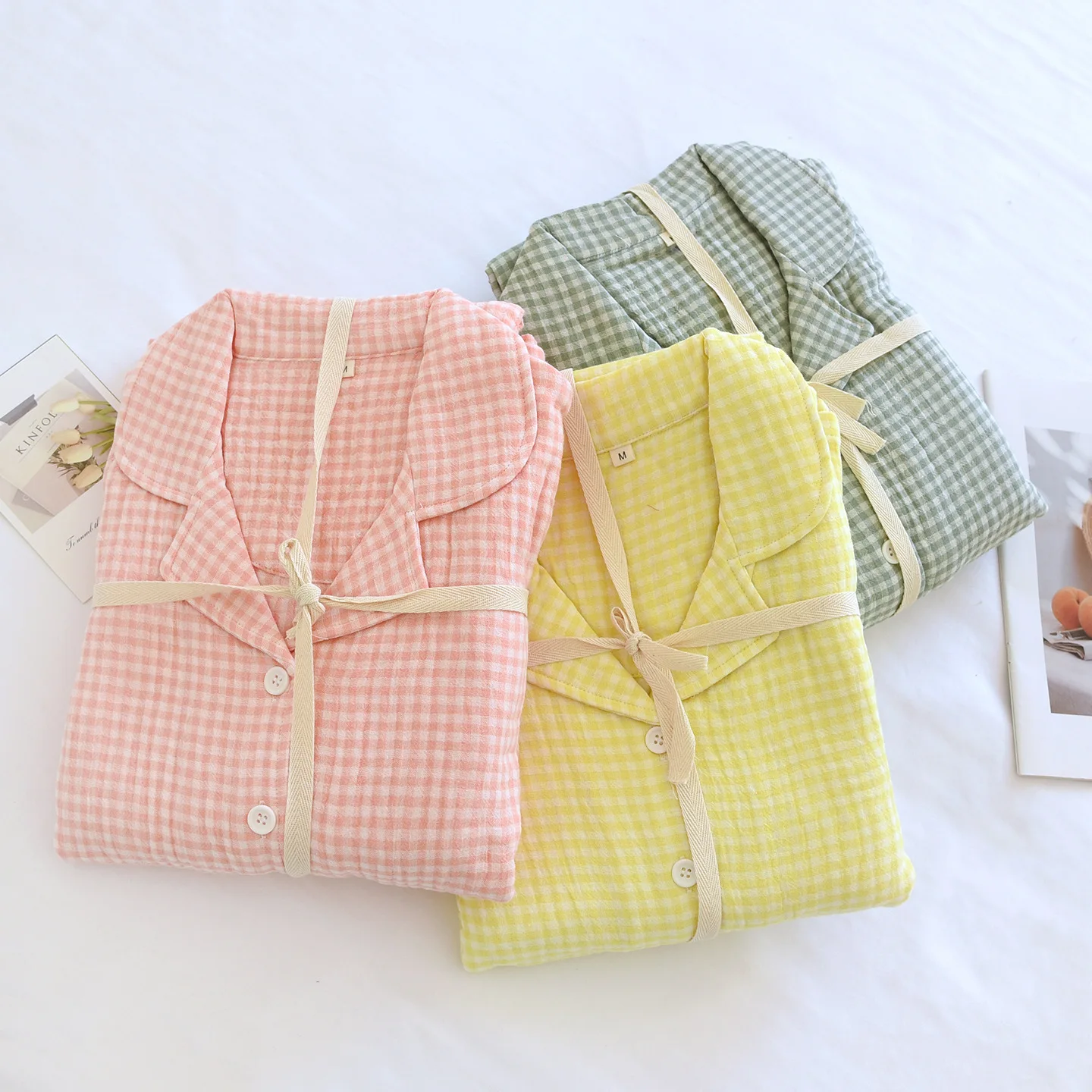 Pure Cotton Plaid Pajama Sets Home Suit For Women Sleeping Clothes New Spring Autumn Long Sleeve 2 Piece Set Nightwear
Pure Cotton Plaid Pajama Sets Home Suit For Women Sleeping Clothes New Spring Autumn Long Sleeve 2 Piece Set Nightwear