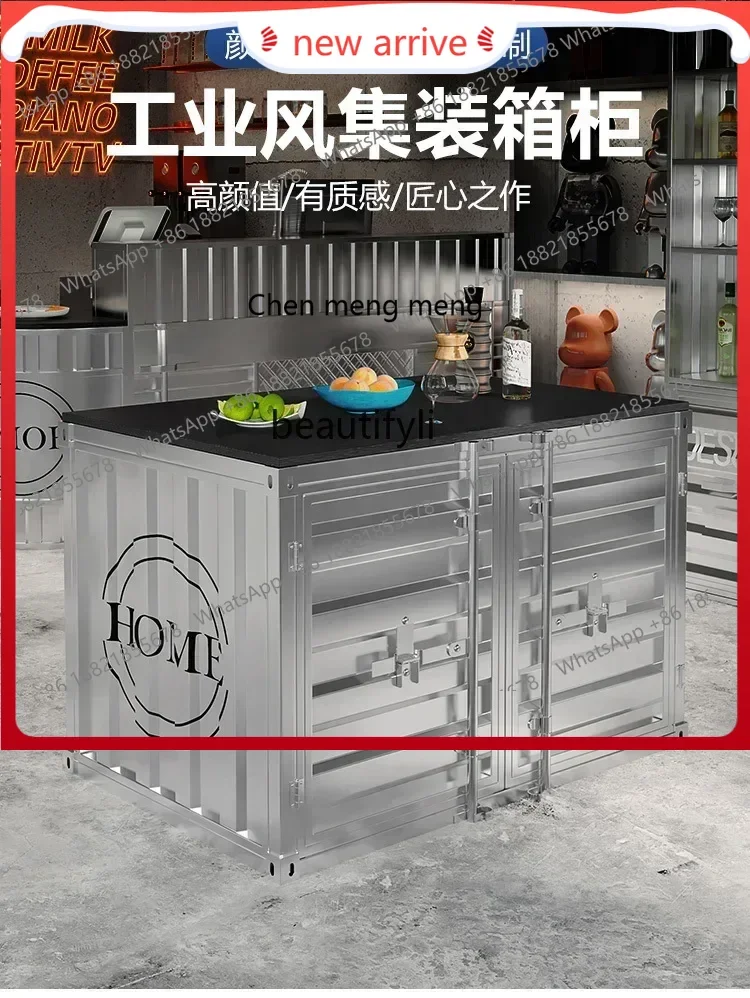 SS new style Double-sided storage tea cabinet, island cabinet, heavy-duty display stand, container wrought iron industrial wind
SS new style Double-sided storage tea cabinet, island cabinet, heavy-duty display stand, container wrought iron industrial wind