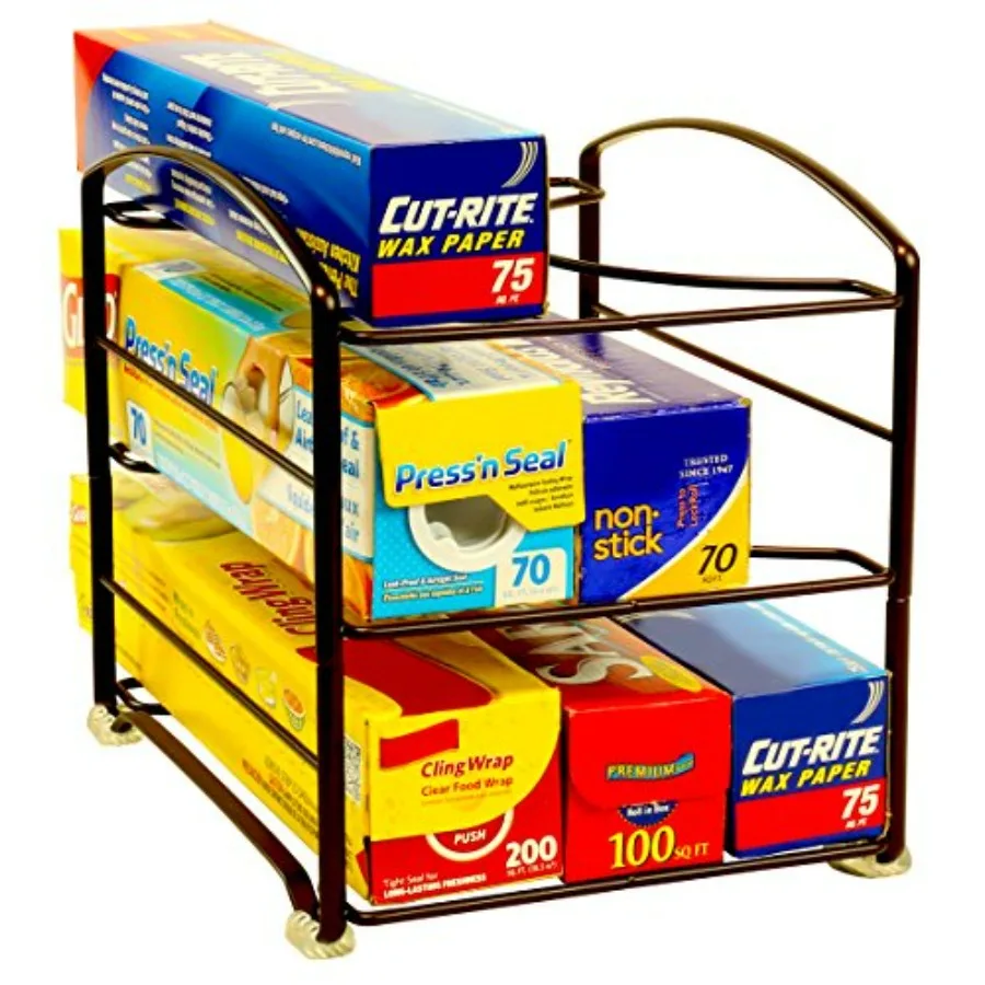 Wrap Organizer Rack for Kitchen Cabinet, 3 Tier
Wrap Organizer Rack for Kitchen Cabinet, 3 Tier