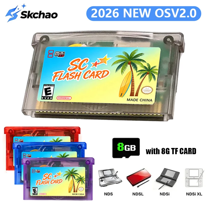 SCFW V2.0 Mini SC Flash Card 5000 in 1 Game Cartridge for GBA GBC GB NES Games with Adapter & 8GB TF Memory Card Game Accessory
SCFW V2.0 Mini SC Flash Card 5000 in 1 Game Cartridge for GBA GBC GB NES Games with Adapter & 8GB TF Memory Card Game Accessory