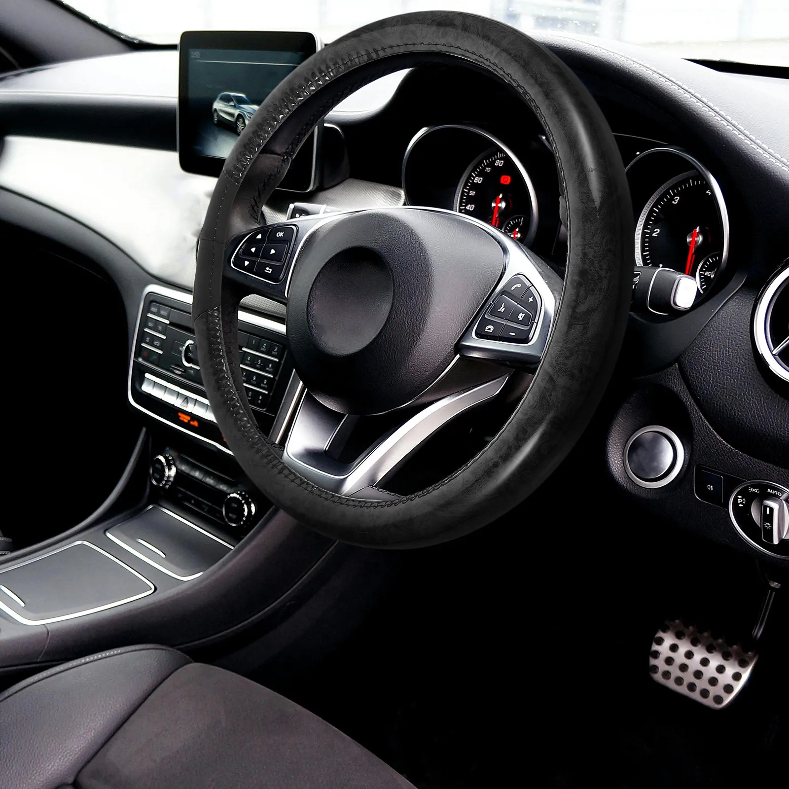 Non-Skid Steering Wheel Cover PU Material Universal Car Steering Wheel Cover Sweat-Absorbing Decorative for Hot Humid Conditions
Non-Skid Steering Wheel Cover PU Material Universal Car Steering Wheel Cover Sweat-Absorbing Decorative for Hot Humid Conditions