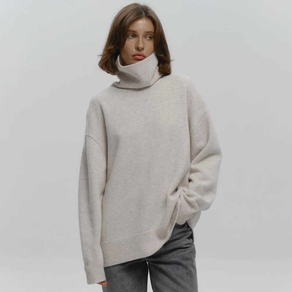 \Autumn and Winter Women Thick Warm High Neck Sweater Elegant Loose Solid Office Home Outdoor Travel Pullover Knitted Sweater
\Autumn and Winter Women Thick Warm High Neck Sweater Elegant Loose Solid Office Home Outdoor Travel Pullover Knitted Sweater
