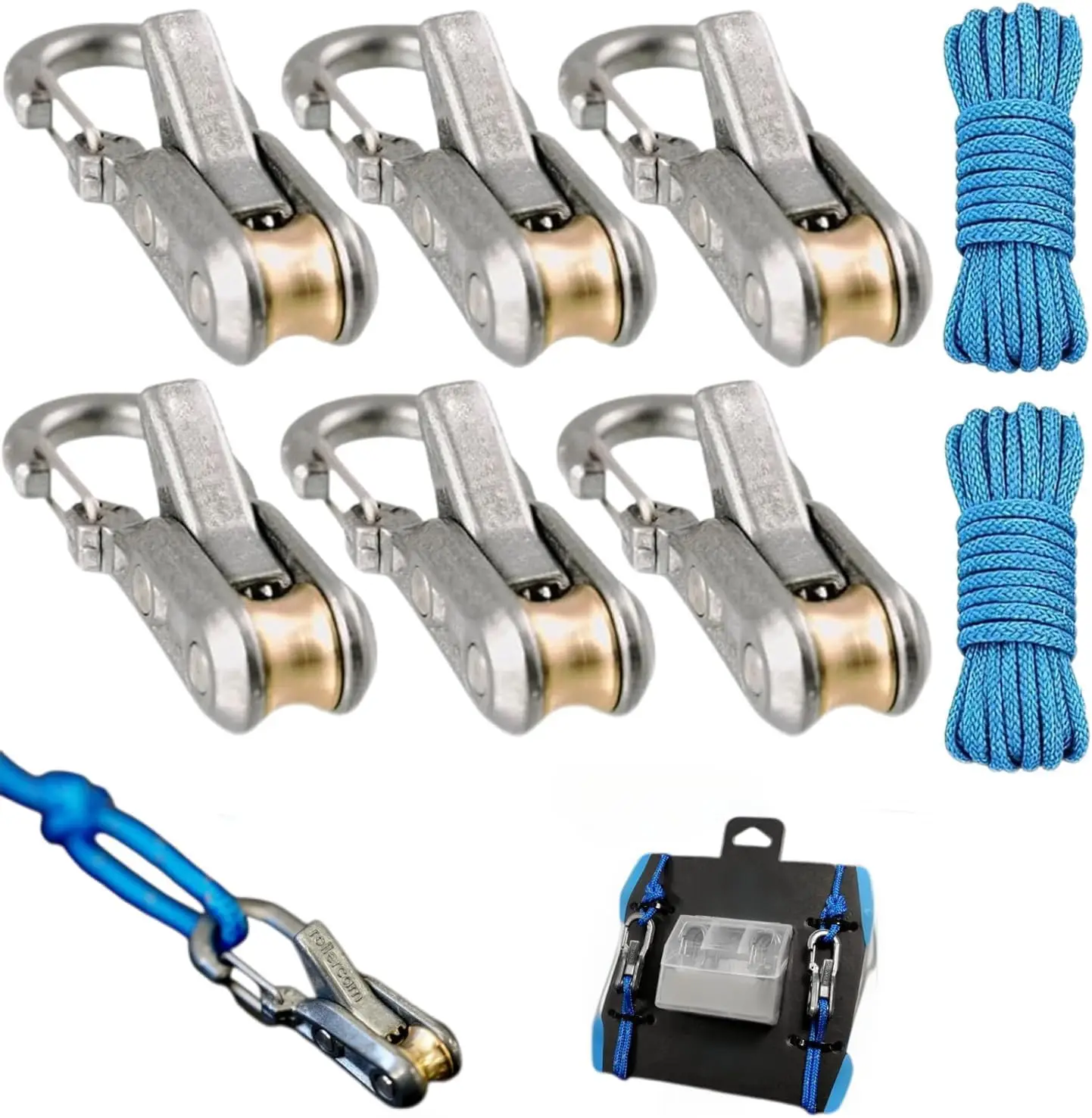 6-Pack Rope Tensioner Paracord Adjusters,Rope Tightening Tool,Knot-Free Locking Tie-Down Tool with Roller
6-Pack Rope Tensioner Paracord Adjusters,Rope Tightening Tool,Knot-Free Locking Tie-Down Tool with Roller
