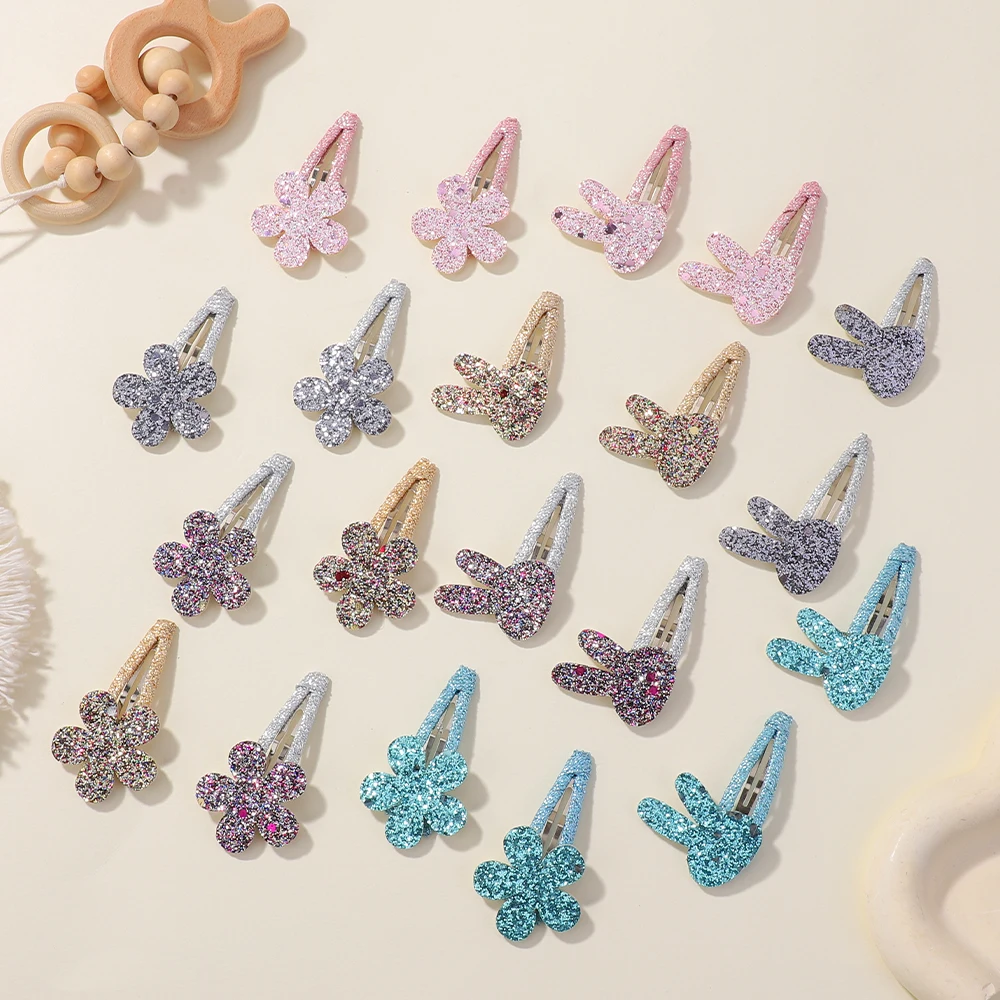 10Pcs/lot Fashion Glitter Flower Rabbit Hair Clips For Cute Girls BB Handmade Hairpins Barrettes Headwear Kids Hair Accessories
10Pcs/lot Fashion Glitter Flower Rabbit Hair Clips For Cute Girls BB Handmade Hairpins Barrettes Headwear Kids Hair Accessories