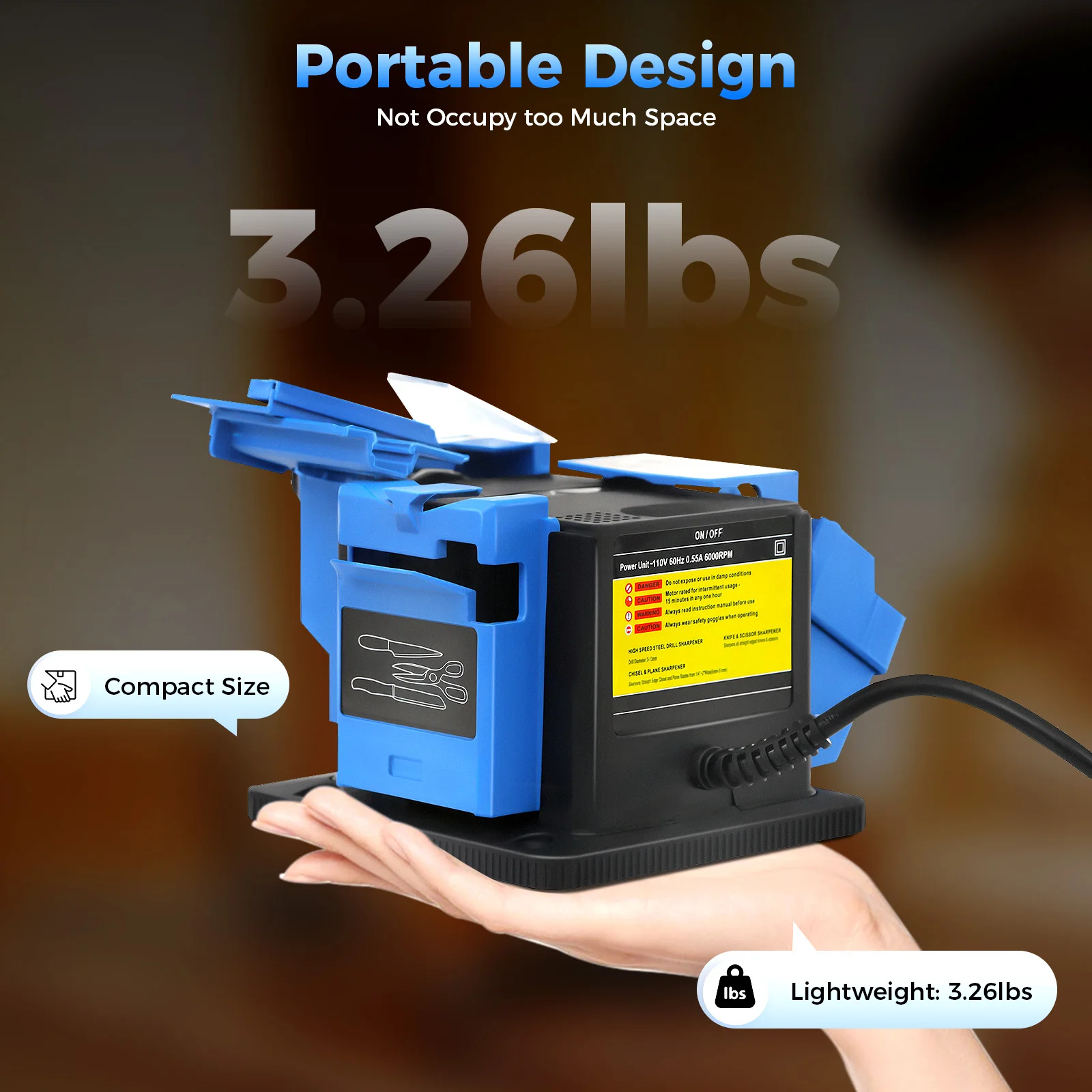96W Multifunctional Electric Sharpening Machine Electric Drill Bit Sharpener 56mm/2.2in Drill Bit Grinding Machine 180 Meshes
96W Multifunctional Electric Sharpening Machine Electric Drill Bit Sharpener 56mm/2.2in Drill Bit Grinding Machine 180 Meshes