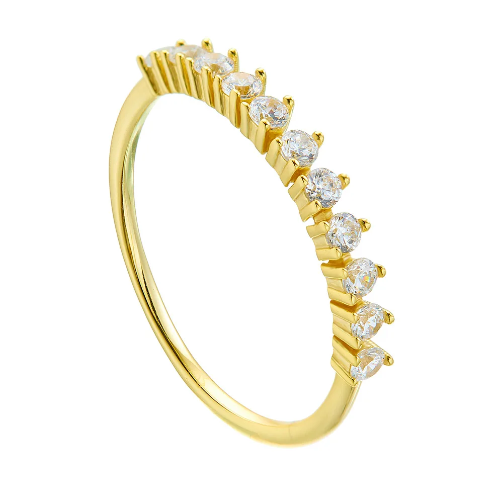 Gold-Plated Single Row S925 Ring - Eur-US Luxury Zircon, Fresh Starry Women's Band
Gold-Plated Single Row S925 Ring - Eur-US Luxury Zircon, Fresh Starry Women's Band