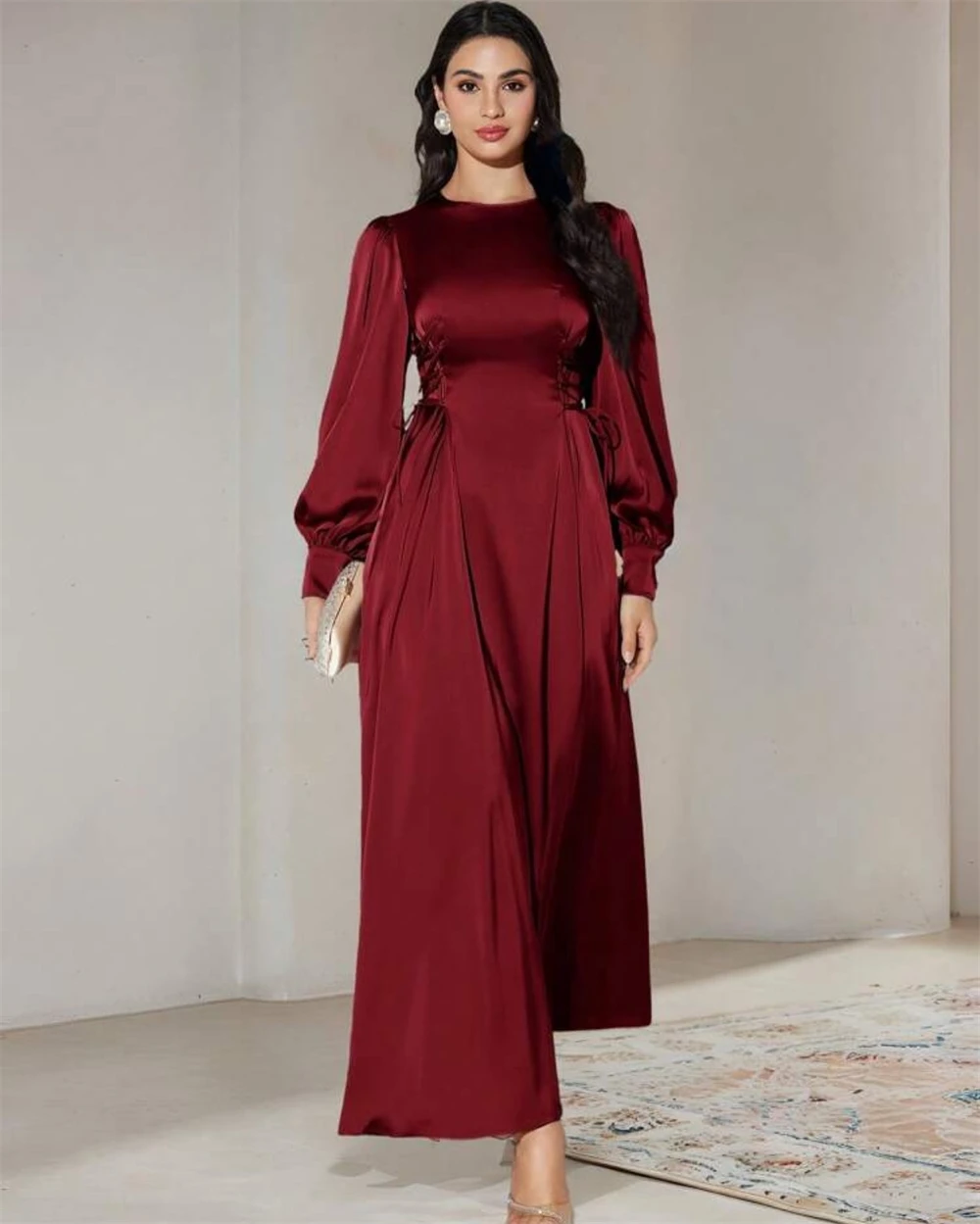 Customized Graceful Crew Neck Long Sleeves Evening Dress Classic Satin Special Occasion Gowns Temperament A-Line Prom Dress
Customized Graceful Crew Neck Long Sleeves Evening Dress Classic Satin Special Occasion Gowns Temperament A-Line Prom Dress