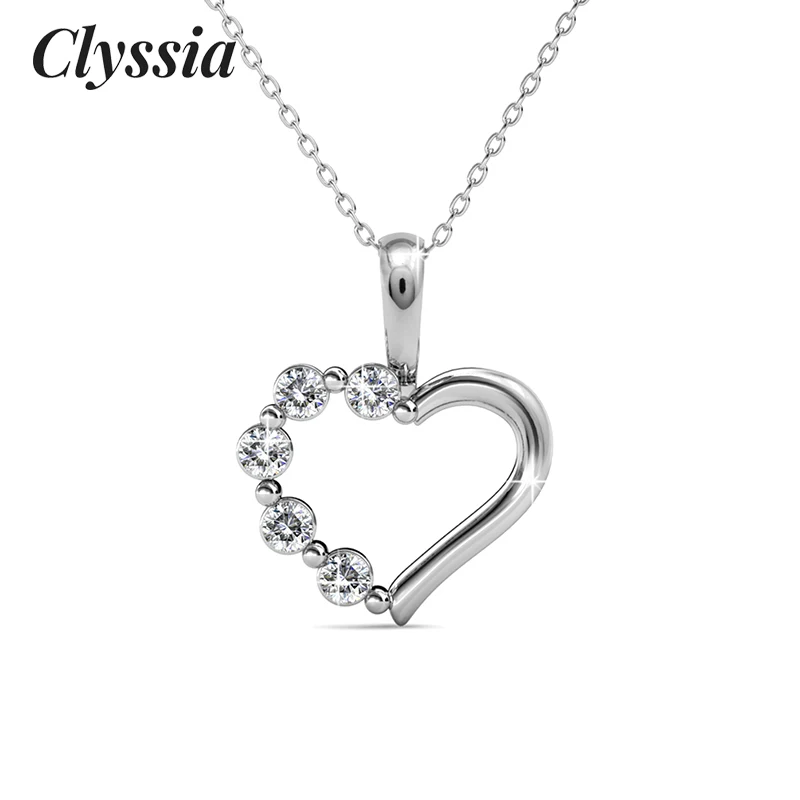 CLYSSIA Moissanite Pendant Necklace with GRA Certificate 925 Sterling Silver 18k White Gold Plated Hollow-out Heart Design
CLYSSIA Moissanite Pendant Necklace with GRA Certificate 925 Sterling Silver 18k White Gold Plated Hollow-out Heart Design