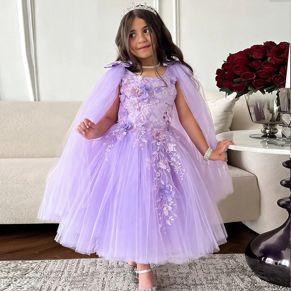 Exquisite Lilac Princess Dress Midi Flower Girl Dresses Lace Cute Dress For Girls Midi Birthday Dress Puffy Kids' Dresses
Exquisite Lilac Princess Dress Midi Flower Girl Dresses Lace Cute Dress For Girls Midi Birthday Dress Puffy Kids' Dresses