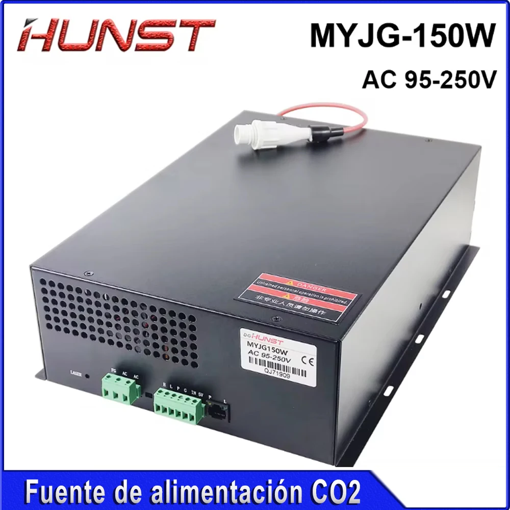 Блок питания для CO2-лазера HUNST MYJG 150W, поддерживает напряжение 95~250В, предназначен для лазерных гравировальных и режущих станков мощностью 130-150Вт.
Блок питания для CO2-лазера HUNST MYJG 150W, поддерживает напряжение 95~250В, предназначен для лазерных гравировальных и режущих станков мощностью 130-150Вт.