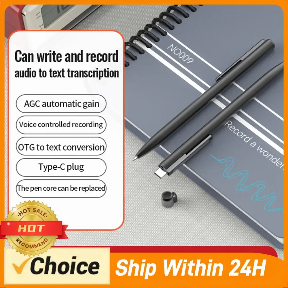 Portable Recording Pen TYPE-C Charging Smart HD Audio Record Device Digital Voice Record Pens for Class Meeting Interview Lawyer
Portable Recording Pen TYPE-C Charging Smart HD Audio Record Device Digital Voice Record Pens for Class Meeting Interview Lawyer