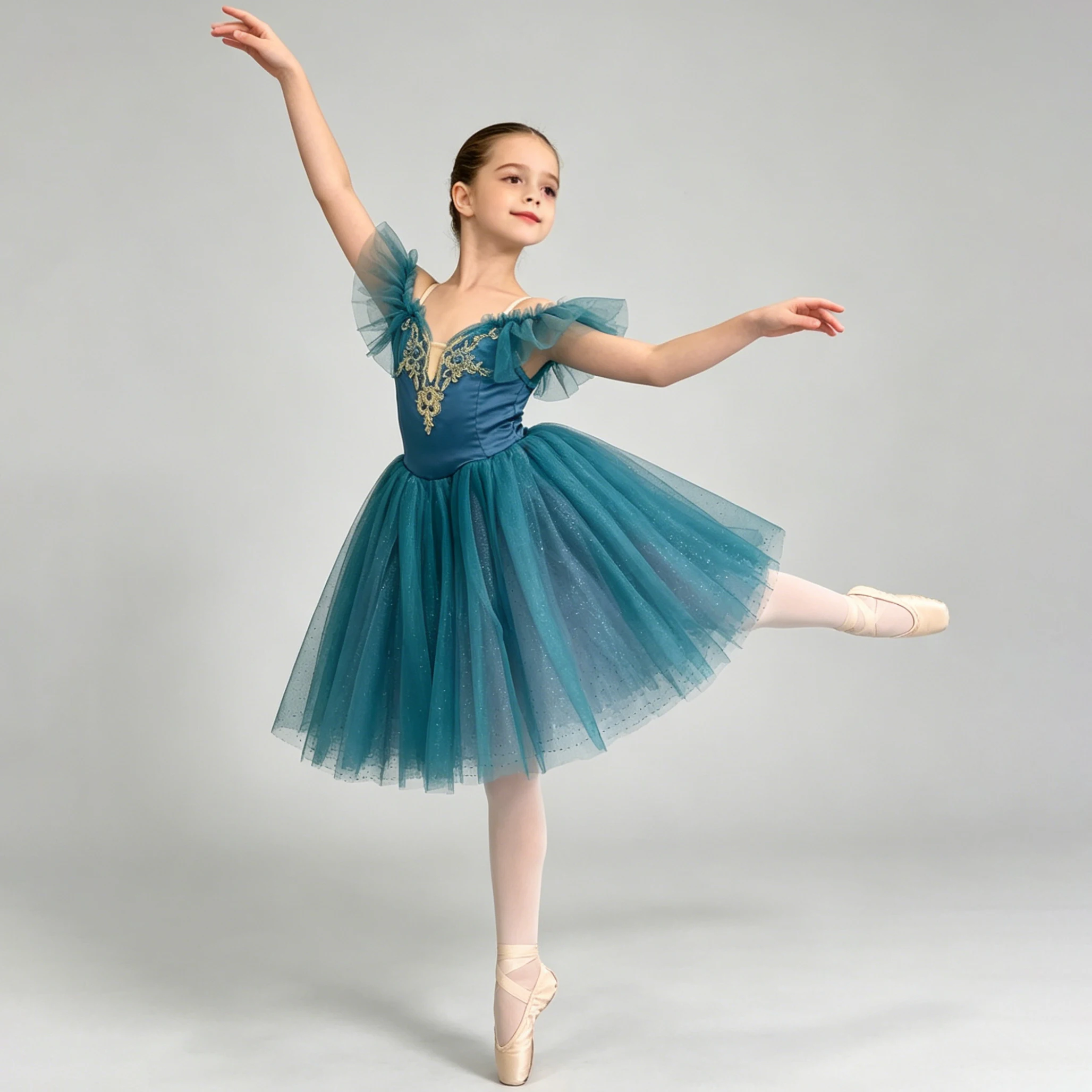 Romantic Ballet Dress Embroidery Gauze Rhinestones Ballerina Party Dress Children Girl Professional Ballet Dance Costumes
Romantic Ballet Dress Embroidery Gauze Rhinestones Ballerina Party Dress Children Girl Professional Ballet Dance Costumes