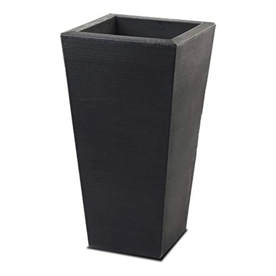 Outdoor garden patio planter with HDPE material Caviar Black color windproof double-walled design and sand cavity for stability
Outdoor garden patio planter with HDPE material Caviar Black color windproof double-walled design and sand cavity for stability