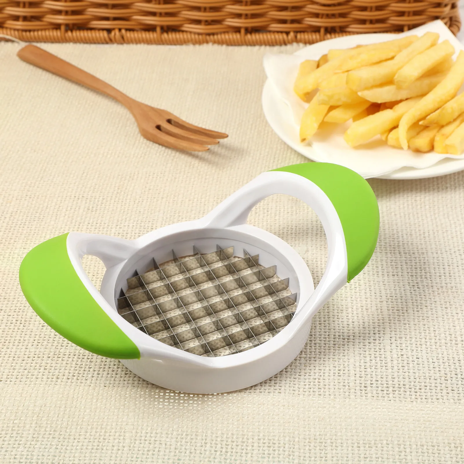 Potato Cutter Stainless Steel Manual Slicer French Fries Tool Veggie Grater Fruit Slicer Kitchen Gadget Lightweight
Potato Cutter Stainless Steel Manual Slicer French Fries Tool Veggie Grater Fruit Slicer Kitchen Gadget Lightweight