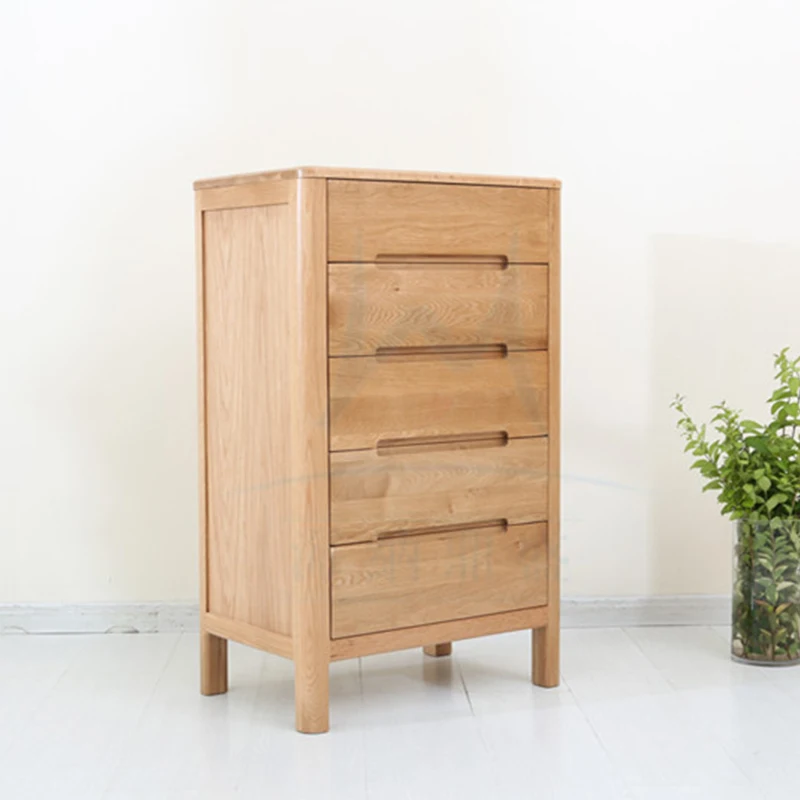 Solid cask Modern bedroom furniture Log storage Wooden five-drawer box 
Solid cask Modern bedroom furniture Log storage Wooden five-drawer box