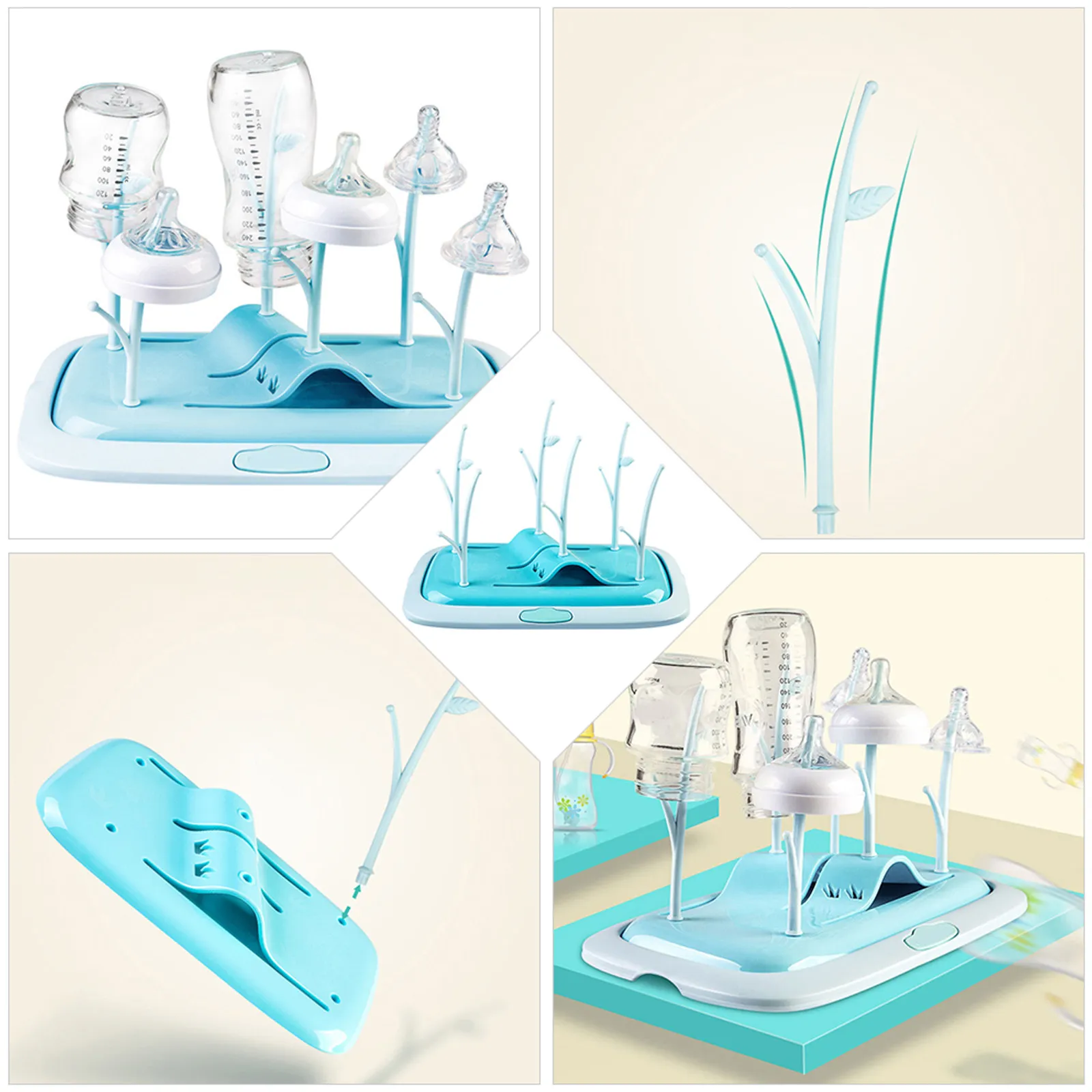 Baby Bottle Drying Rack PP Material Large Capacity Detachable Tree Branch Design Bottle Dryer Pacifiers Nipples Pump Parts
Baby Bottle Drying Rack PP Material Large Capacity Detachable Tree Branch Design Bottle Dryer Pacifiers Nipples Pump Parts