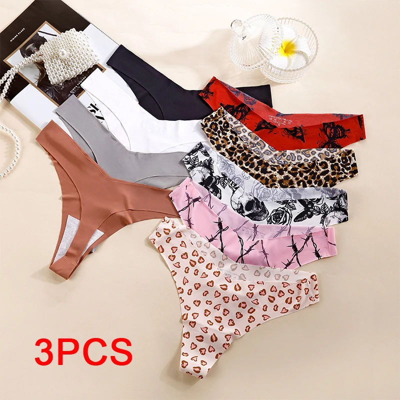 3PCS Thong Ice Silk Thongs Female Panties Lingerie Underwear Women Plus Size Briefs Sexy Underware Woman G-string T Seamless
3PCS Thong Ice Silk Thongs Female Panties Lingerie Underwear Women Plus Size Briefs Sexy Underware Woman G-string T Seamless