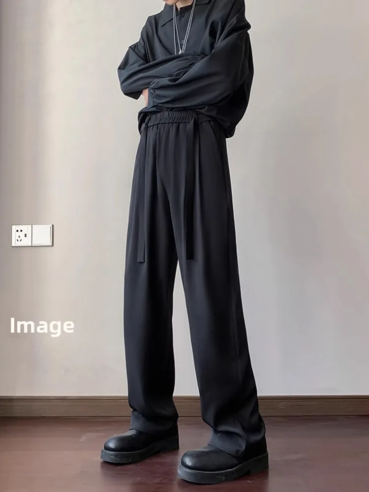 Briti Sle Men's Bla Straight Leg Casual Pants Dra Sensation Italian Neapolitan Sle Korean Faion Matching
Briti Sle Men's Bla Straight Leg Casual Pants Dra Sensation Italian Neapolitan Sle Korean Faion Matching