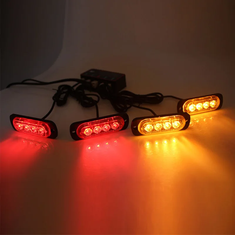 Powerful One-to-Four LED Warning Lights for Emergency Vehicles 4 LED Flashing Warning Lights for Car Front Grille
Powerful One-to-Four LED Warning Lights for Emergency Vehicles 4 LED Flashing Warning Lights for Car Front Grille