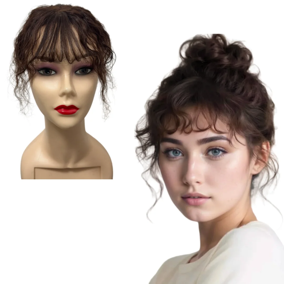 Curly Human Hair Topper for Women Thin Lace Clip In Hairpiece Natural Air Bangs Invisible Seamless Cover Gray Hair Thinning Hair
Curly Human Hair Topper for Women Thin Lace Clip In Hairpiece Natural Air Bangs Invisible Seamless Cover Gray Hair Thinning Hair