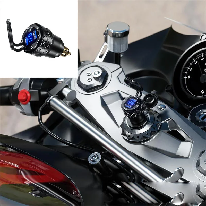 DIN Hella Plug to QC3.0 Quick Charge Charger 3.0 USB Display with ON-Off Switch for BMW Ducati Triumph Motorcycle Accessories
DIN Hella Plug to QC3.0 Quick Charge Charger 3.0 USB Display with ON-Off Switch for BMW Ducati Triumph Motorcycle Accessories