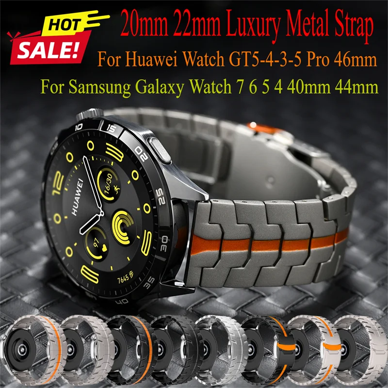 20mm 22mm Luxury Metal Strap For Huawei Watch GT5-4-3 Pro 46mm stainless steel Breaclet For Samsung Galaxy Watch 7 6 5 4 40/44mm
20mm 22mm Luxury Metal Strap For Huawei Watch GT5-4-3 Pro 46mm stainless steel Breaclet For Samsung Galaxy Watch 7 6 5 4 40/44mm