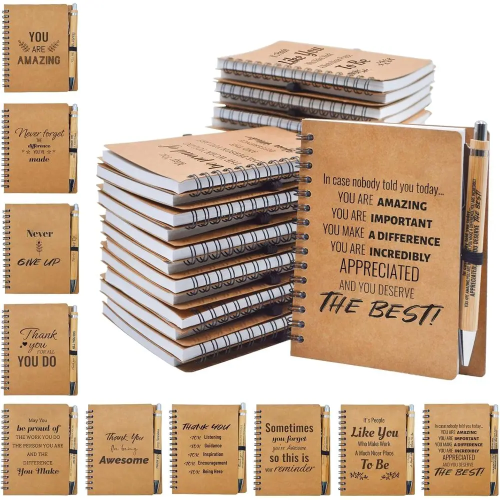 20 Pack Staff Appreciation Gifts: Sets of Inspirational Notebooks and Motivational Pens for Coworkers, Office, Team, Volunteers,
20 Pack Staff Appreciation Gifts: Sets of Inspirational Notebooks and Motivational Pens for Coworkers, Office, Team, Volunteers,