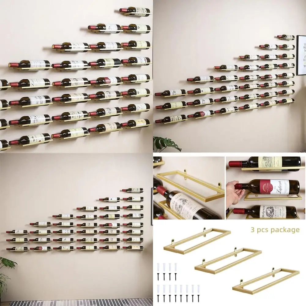 Metal Wall Rack for 6 Wine Bottles - Hanging Storage Organizer for Beverages and Liquor Bottles
Metal Wall Rack for 6 Wine Bottles - Hanging Storage Organizer for Beverages and Liquor Bottles