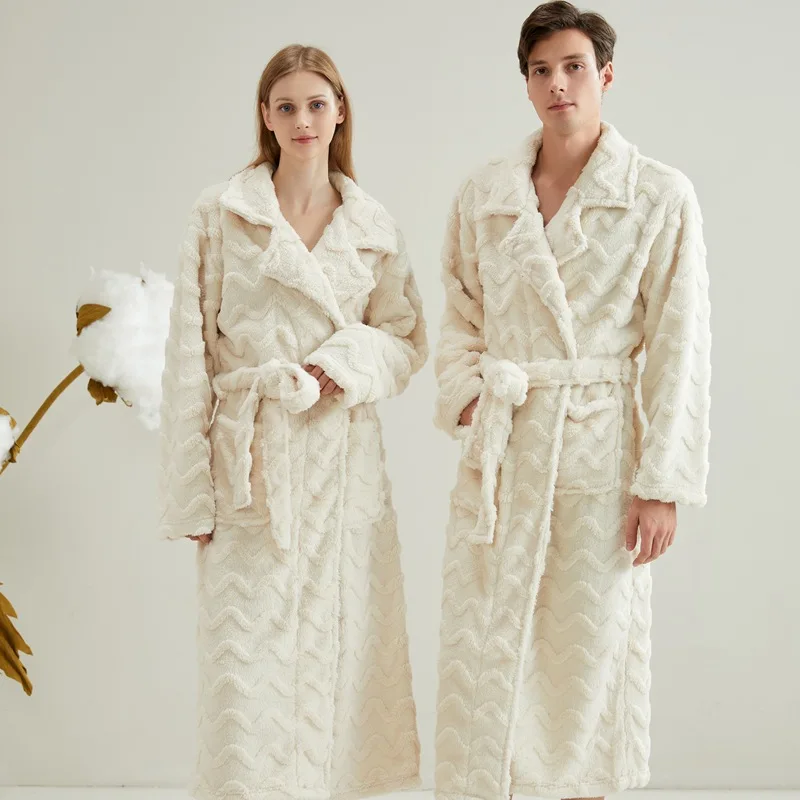 Пары, осенне-зимнее новое теплое кимоно, одежда для сна, мужской и женский халат, ночная рубашка с лацканами, домашняя одежда, пижамы, домашняя одежда, одежда для сна 
Пары, осенне-зимнее новое теплое кимоно, одежда для сна, мужской и женский халат, ночная рубашка с лацканами, домашняя одежда, пижамы, домашняя одежда, одежда для сна