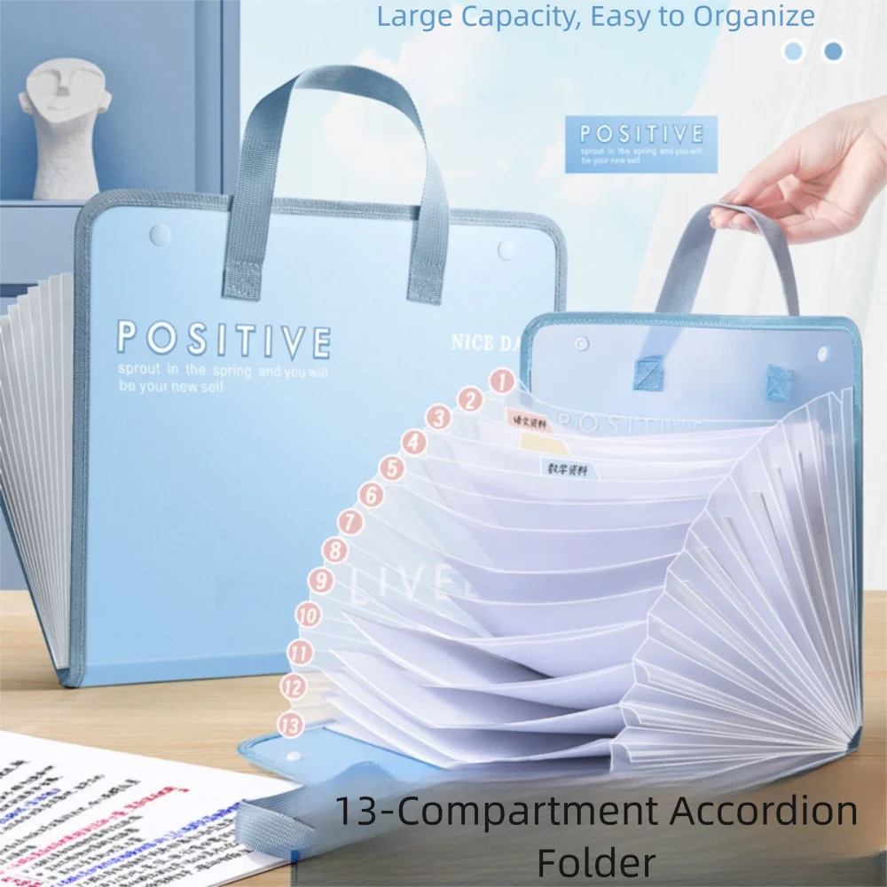 13-слойная расширяющаяся сумка для файлов, портативный водонепроницаемый буклет для хранения тестовой бумаги, многофункциональный грязезащитный органайзер для рабочей коллекции 
13-слойная расширяющаяся сумка для файлов, портативный водонепроницаемый буклет для хранения тестовой бумаги, многофункциональный грязезащитный органайзер для рабочей коллекции