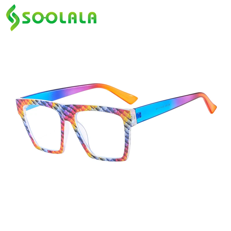 SOOLALA 2023 Rainbow Square Reading Glasses Women Ladies Frame Presbyopic Magnifying Farsighted Eyeglasses +0.5 1.0 2.0 to 4.0
SOOLALA 2023 Rainbow Square Reading Glasses Women Ladies Frame Presbyopic Magnifying Farsighted Eyeglasses +0.5 1.0 2.0 to 4.0