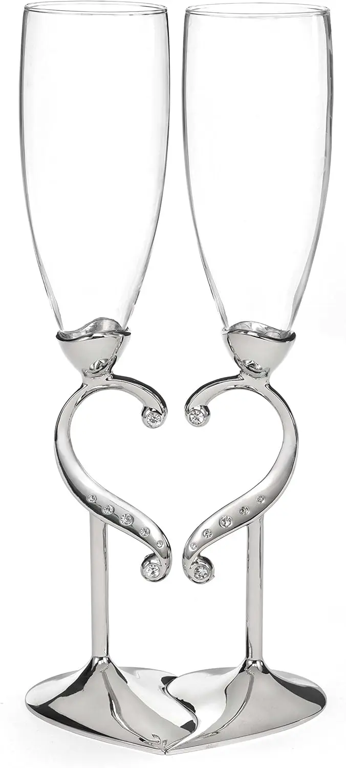 Wedding and Anniversary Linked Love Champagne Toasting Flutes Glasses, Set of 2
Wedding and Anniversary Linked Love Champagne Toasting Flutes Glasses, Set of 2