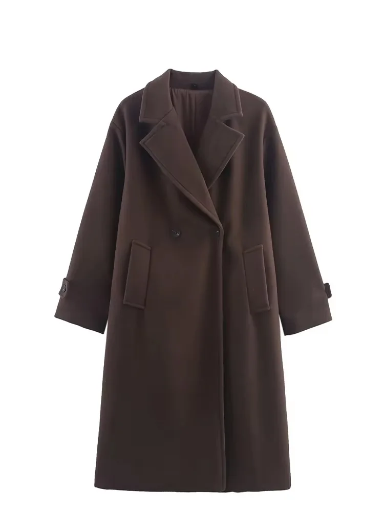 HH Women Autumn Winter Fashion Lapel Woolen Edition Long Coat Female Simple Temperament Warm Streetwear Casual Jacket Mujer
HH Women Autumn Winter Fashion Lapel Woolen Edition Long Coat Female Simple Temperament Warm Streetwear Casual Jacket Mujer