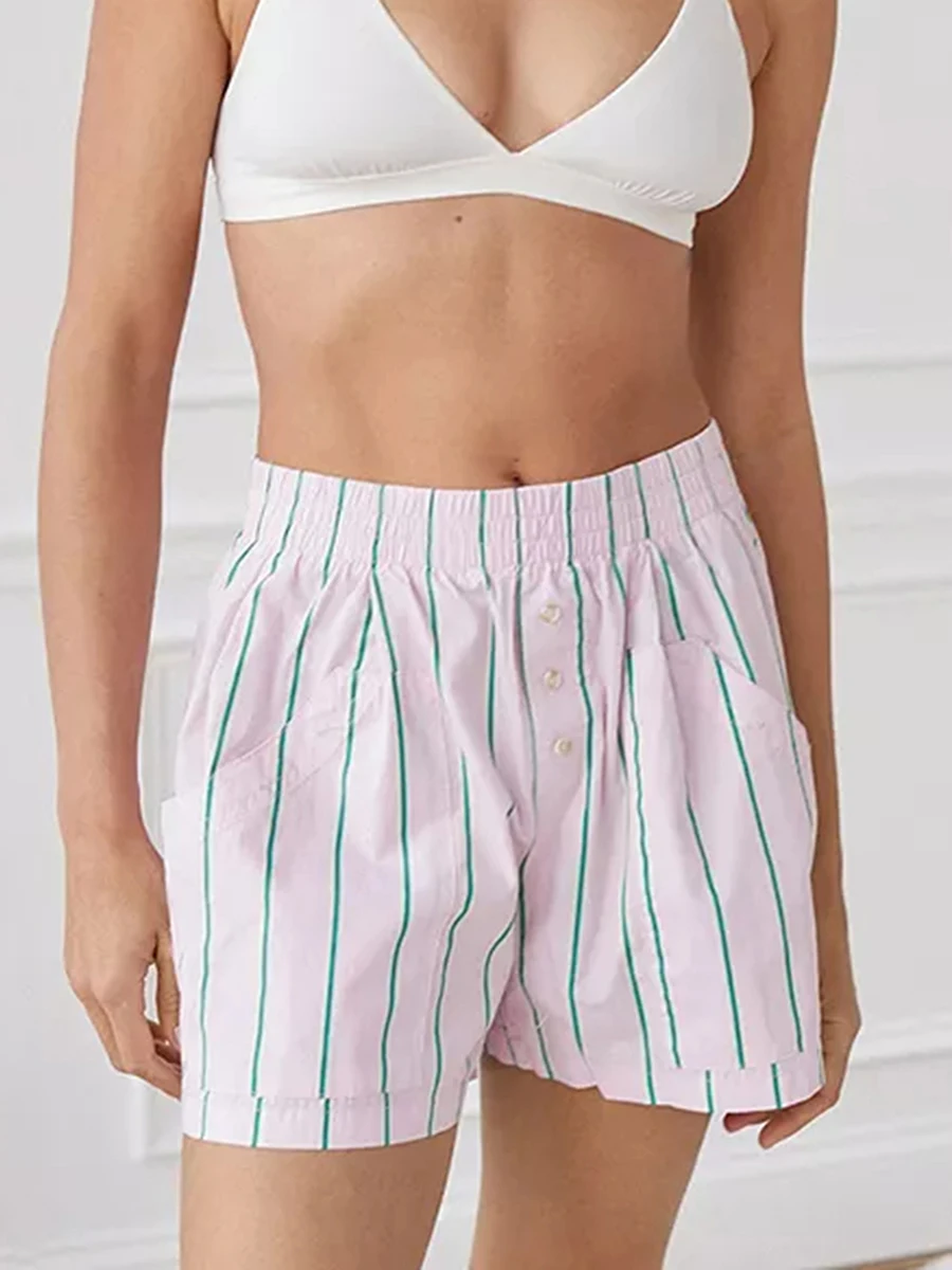 Women Y2k StripesShorts Cute Baggy Short Pants Checked Lounge Pajama Bottom Elastic Waist Boxers Streetwear
Women Y2k StripesShorts Cute Baggy Short Pants Checked Lounge Pajama Bottom Elastic Waist Boxers Streetwear