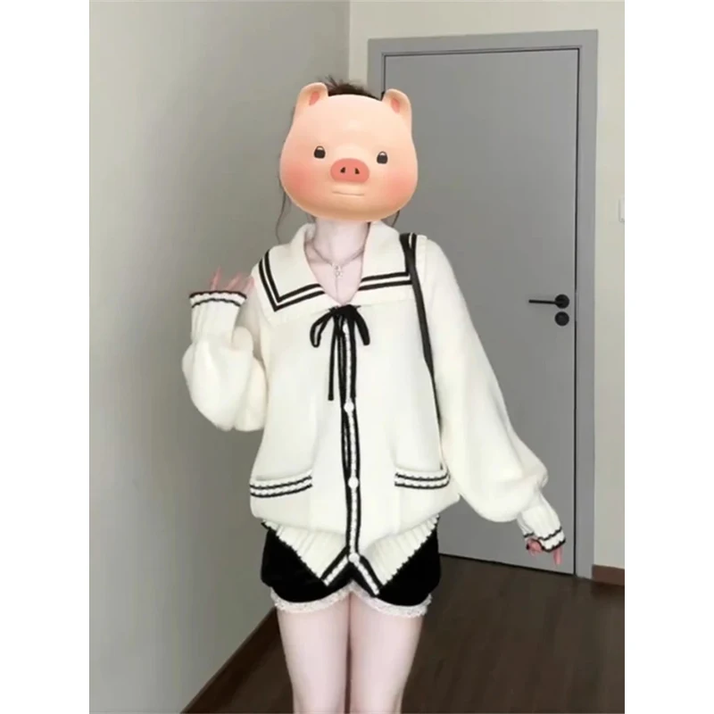 Свободный вязаный кардиган, женский корейский темно-синий свитер с воротником, пальто с узлом, осень-зима, утягивающий цветной блузка, топ
Свободный вязаный кардиган, женский корейский темно-синий свитер с воротником, пальто с узлом, осень-зима, утягивающий цветной блузка, топ