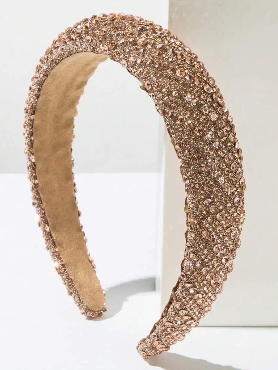 Rose Gold Crystal-Adorned Thick Sponge Headband For Women, Multi-Use Hair Accessory For Styling, Face Washing, Or Daily Wear
Rose Gold Crystal-Adorned Thick Sponge Headband For Women, Multi-Use Hair Accessory For Styling, Face Washing, Or Daily Wear