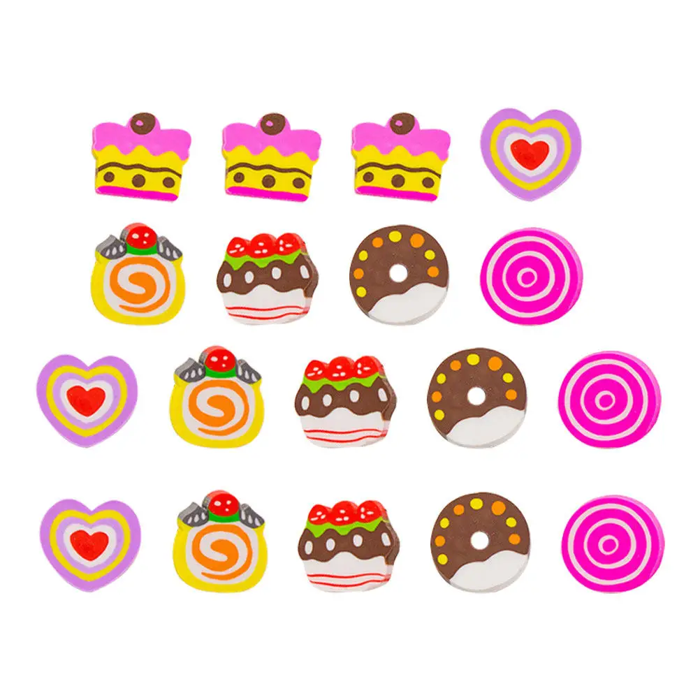 18Pcs Cartoon Donut Cake Erasers Lovely Dessert Shaped Creative Erasers for School Supplies Gift Set
18Pcs Cartoon Donut Cake Erasers Lovely Dessert Shaped Creative Erasers for School Supplies Gift Set