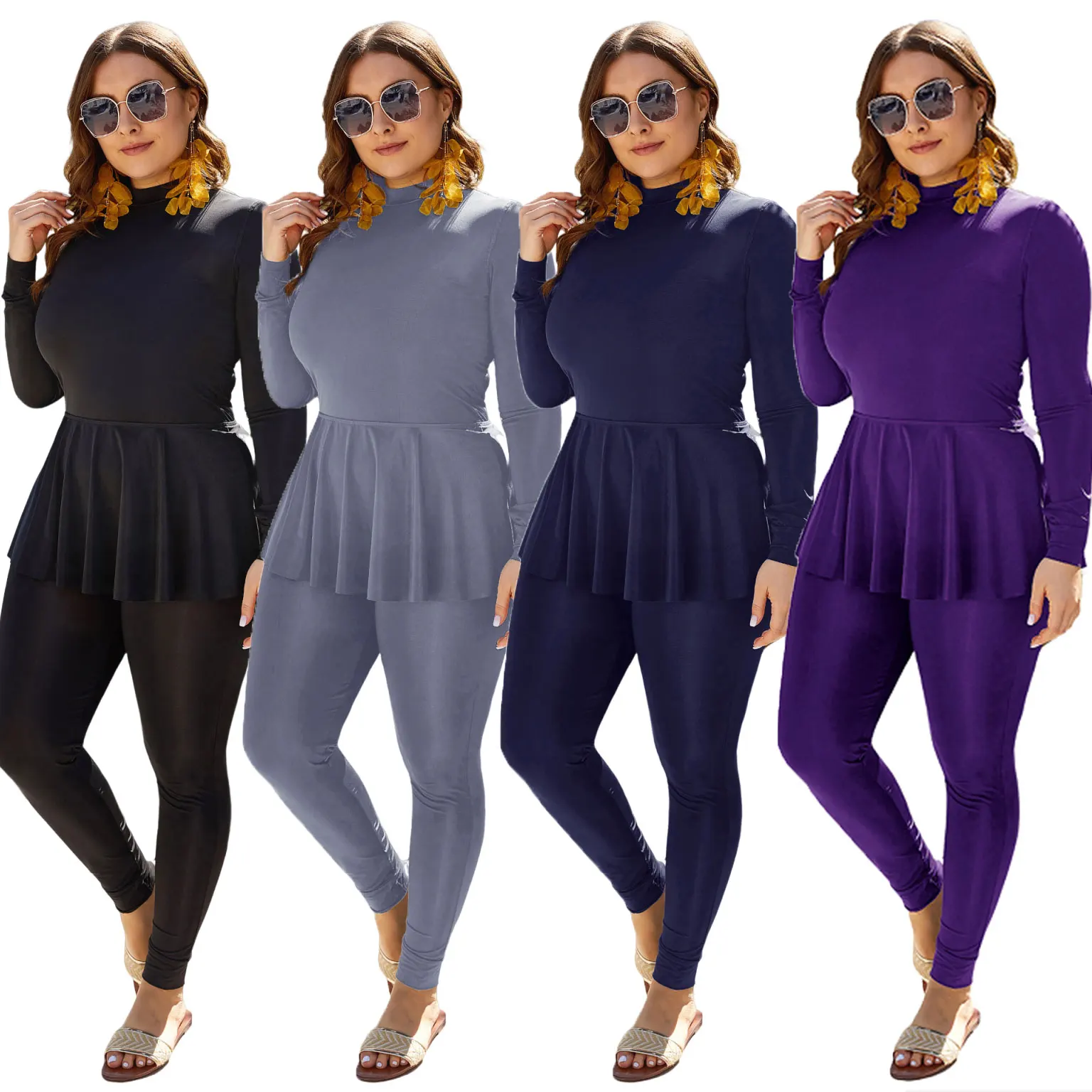 S-5XL Plus Size Pure Color Islamic Muslim Swimsuit Burkini for Women Ladies Modest Full Cover Swimming Set Beachwear
S-5XL Plus Size Pure Color Islamic Muslim Swimsuit Burkini for Women Ladies Modest Full Cover Swimming Set Beachwear