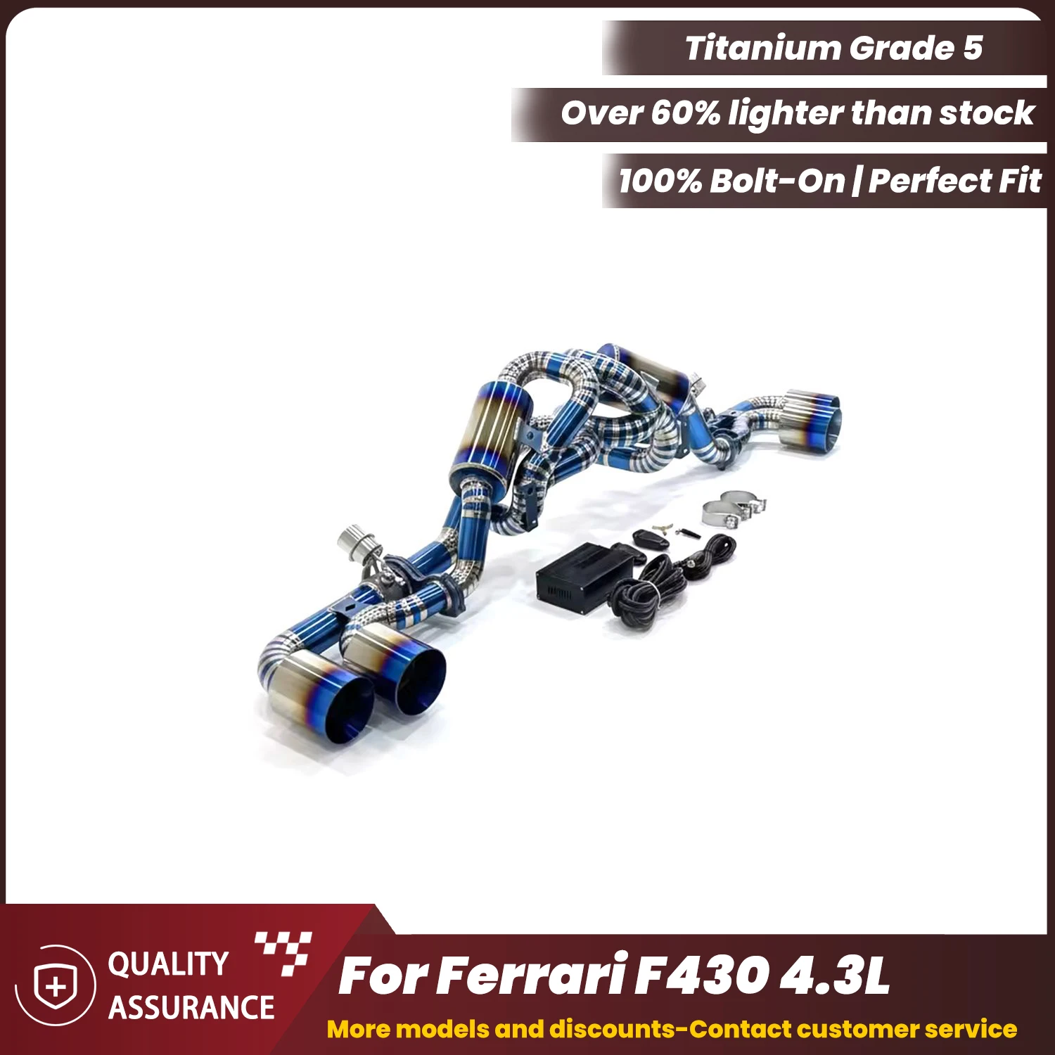 High-Pitch Scream ECCF Titanium Catback Exhaust For Ferrari F430 4.3L Unlock True Performance Rust & Heat Resistant
High-Pitch Scream ECCF Titanium Catback Exhaust For Ferrari F430 4.3L Unlock True Performance Rust & Heat Resistant