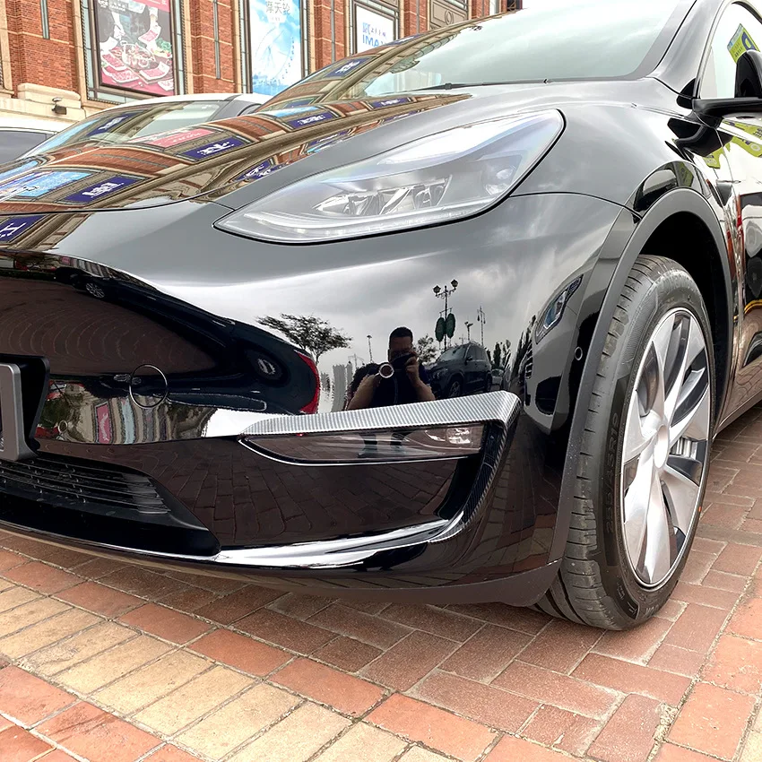 2PCS Car Front Fog Light Cover For Tesla Model Y 2020-2024 Lamps Blade Trim Spoiler Wind Knife Bumper Gloss Black ABS Tuning
2PCS Car Front Fog Light Cover For Tesla Model Y 2020-2024 Lamps Blade Trim Spoiler Wind Knife Bumper Gloss Black ABS Tuning