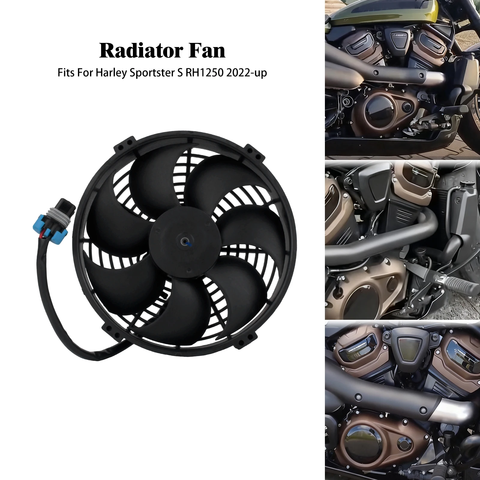 Motorcycle Radiator Cooling Fan CoolFlow 12V Plastic Black Assembly For Harley Sportster S RH1250 2022-Up Engine Cooler Fan Set
Motorcycle Radiator Cooling Fan CoolFlow 12V Plastic Black Assembly For Harley Sportster S RH1250 2022-Up Engine Cooler Fan Set