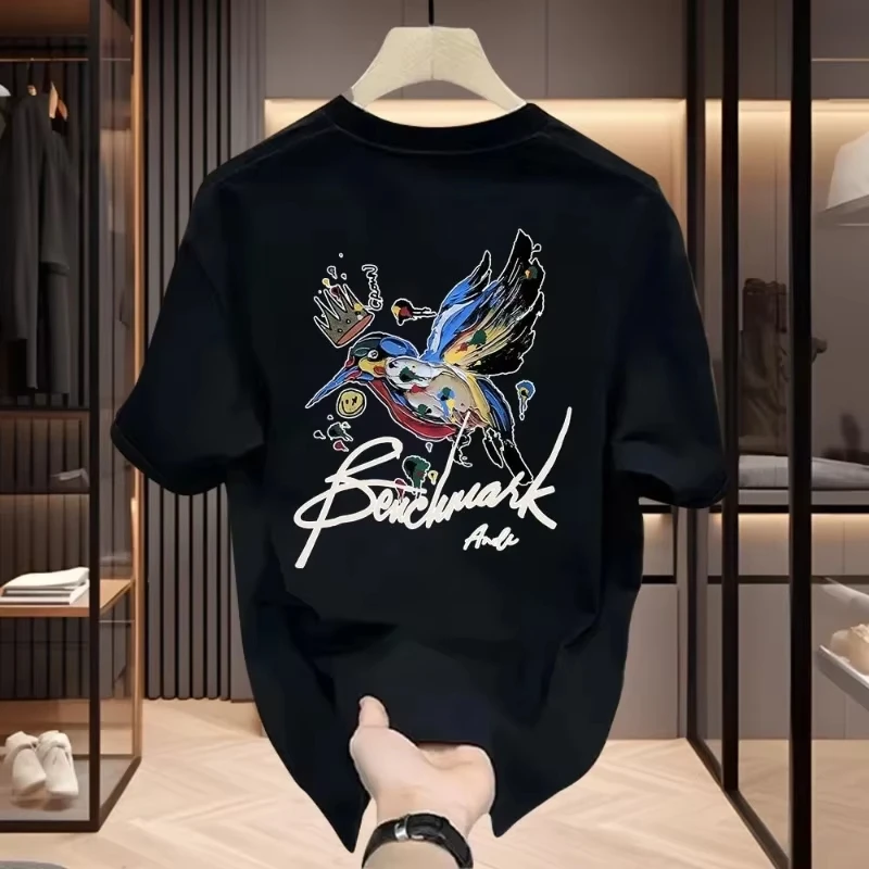 Весна и лето 2024, легкая роскошная футболка из чистого хлопка с принтом птиц, модная повседневная уличная универсальная футболка высокого качества с круглым вырезом
Весна и лето 2024, легкая роскошная футболка из чистого хлопка с принтом птиц, модная повседневная уличная универсальная футболка высокого качества с круглым вырезом