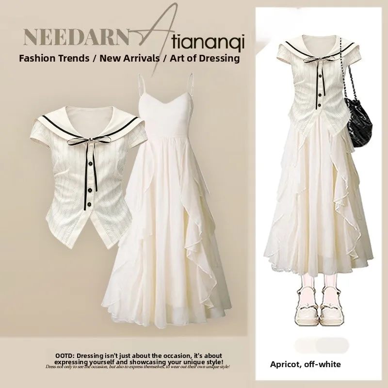 2026 Summer New Style Ageless Loose Casual Top And Skirt Set Fashionable Versatile Two-Piece Women's Clothing Set for Ladies
2026 Summer New Style Ageless Loose Casual Top And Skirt Set Fashionable Versatile Two-Piece Women's Clothing Set for Ladies