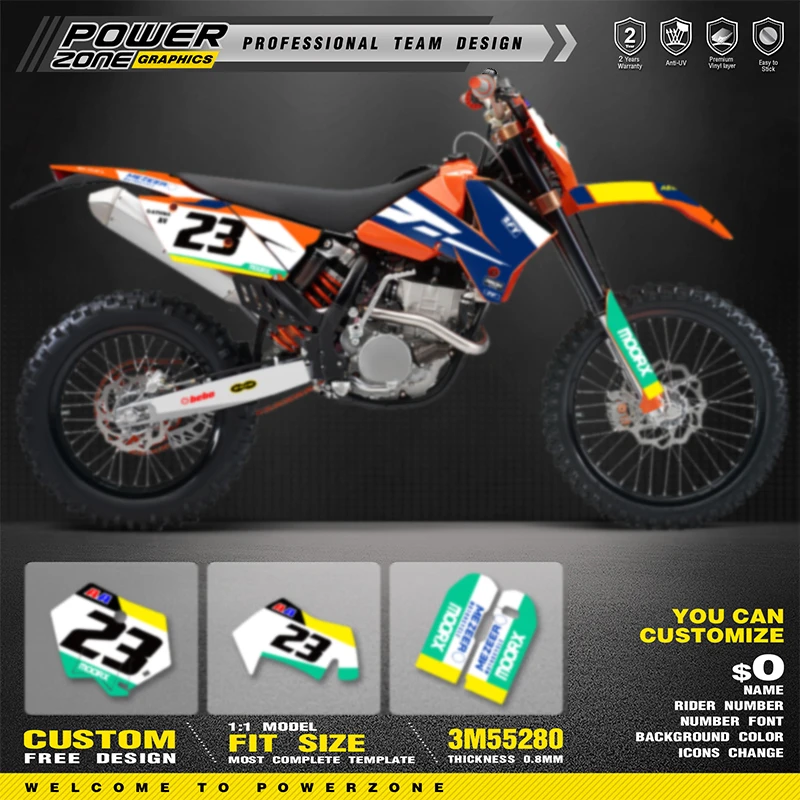 PowerZone Custom Team Graphics Backgrounds Decal Stickers Kit For KTM 05-06 SXF 06-07 XCF XCW 05-07 EXC Enduro 125 to 500cc 23
PowerZone Custom Team Graphics Backgrounds Decal Stickers Kit For KTM 05-06 SXF 06-07 XCF XCW 05-07 EXC Enduro 125 to 500cc 23