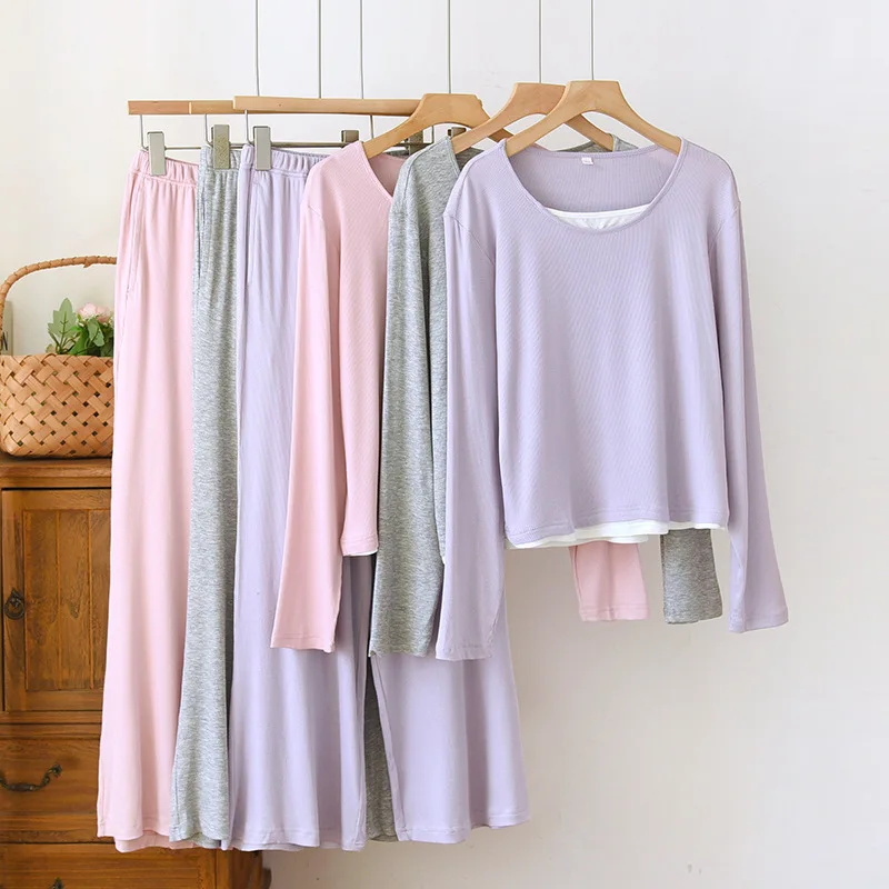 Women's Pajamas Set Two Piece Sleepwear Combed Cotton Pyjamas New Spring Autumn Long Sleeve Night Suits For Woman Nightwear
Women's Pajamas Set Two Piece Sleepwear Combed Cotton Pyjamas New Spring Autumn Long Sleeve Night Suits For Woman Nightwear