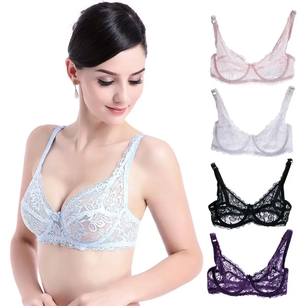 Sexy Bralette Lace Bra Women Underwire Push Up Bra with Shoulder Strap Breathable Hollow Out Bralette Embroidery Lady Underwear
Sexy Bralette Lace Bra Women Underwire Push Up Bra with Shoulder Strap Breathable Hollow Out Bralette Embroidery Lady Underwear