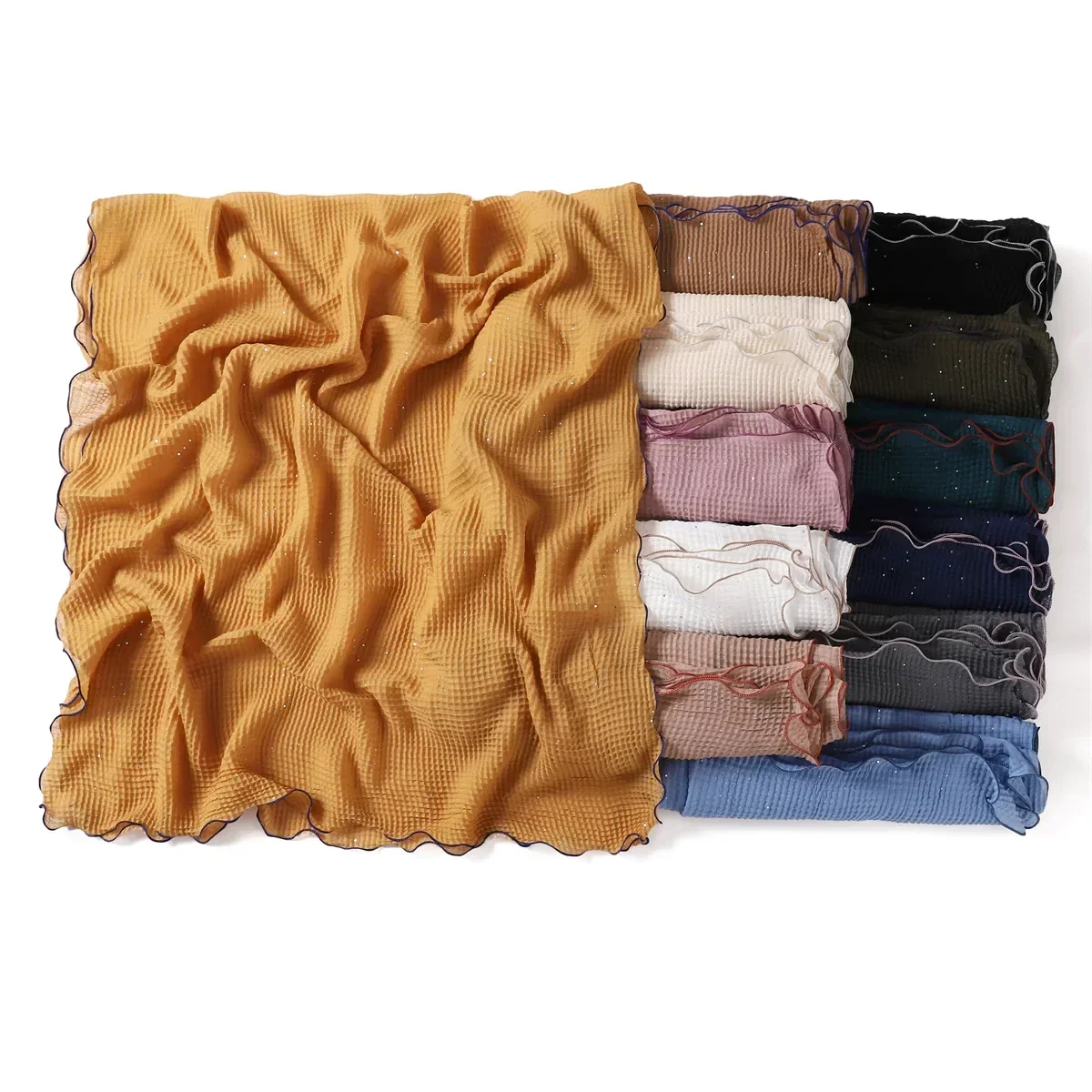 Креповый клетчатый шарф с блестками, шаль, однотонная обертка по краям, мусульманский хиджаб, платки на голову, банданы, повязка на голову, Bufanda, платок, Turbante Mujer
Креповый клетчатый шарф с блестками, шаль, однотонная обертка по краям, мусульманский хиджаб, платки на голову, банданы, повязка на голову, Bufanda, платок, Turbante Mujer