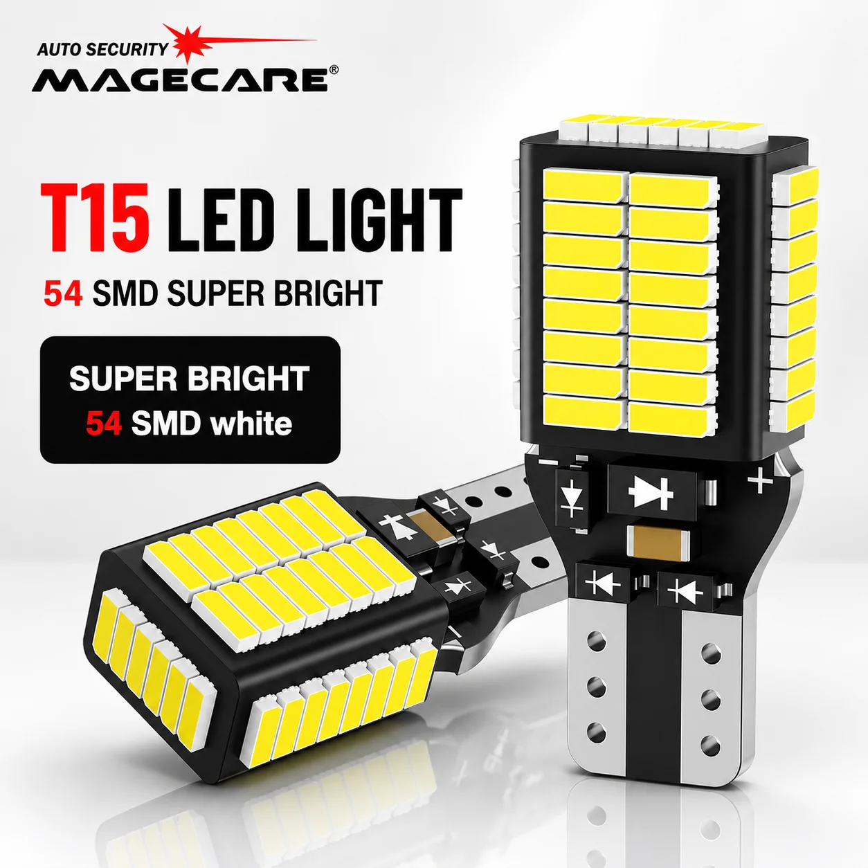 912 921 LED Bulb T15 W16W 4014 54SMD LED Bulbs 1000LM For Car Backup Reverse Light Auto Lamps 6000K White 12V Canbus No Error
912 921 LED Bulb T15 W16W 4014 54SMD LED Bulbs 1000LM For Car Backup Reverse Light Auto Lamps 6000K White 12V Canbus No Error