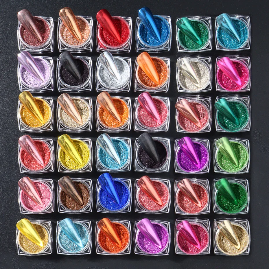 36 Box Super-Bright Metallic Mirror Nail Powder Set Y2K Chrome Pigment Flakes Fine Glitter Rubbing On Dust Manicure Decoration
36 Box Super-Bright Metallic Mirror Nail Powder Set Y2K Chrome Pigment Flakes Fine Glitter Rubbing On Dust Manicure Decoration